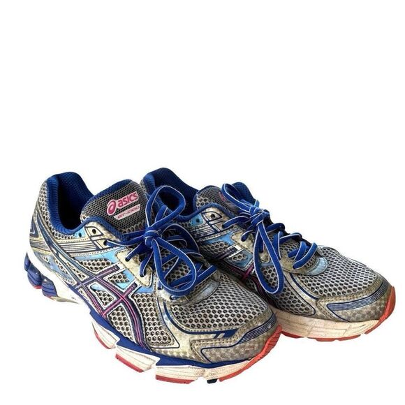 ASICS Gel GT1000 DUOMAX Women Running Shoes Metallic Blue Grey Pink Size 9 SPEVA - Picture 2 of 9